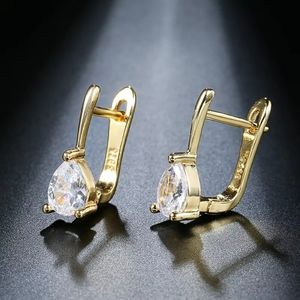 Gold Cubic Zirconia Earrings